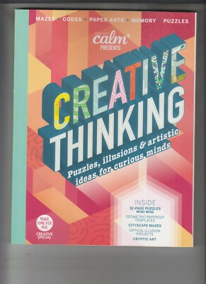 PROJECT CALM MAGAZINE CREATIVE THINKING 2019 MINDFULNESS  MAKING PAPER ARTS