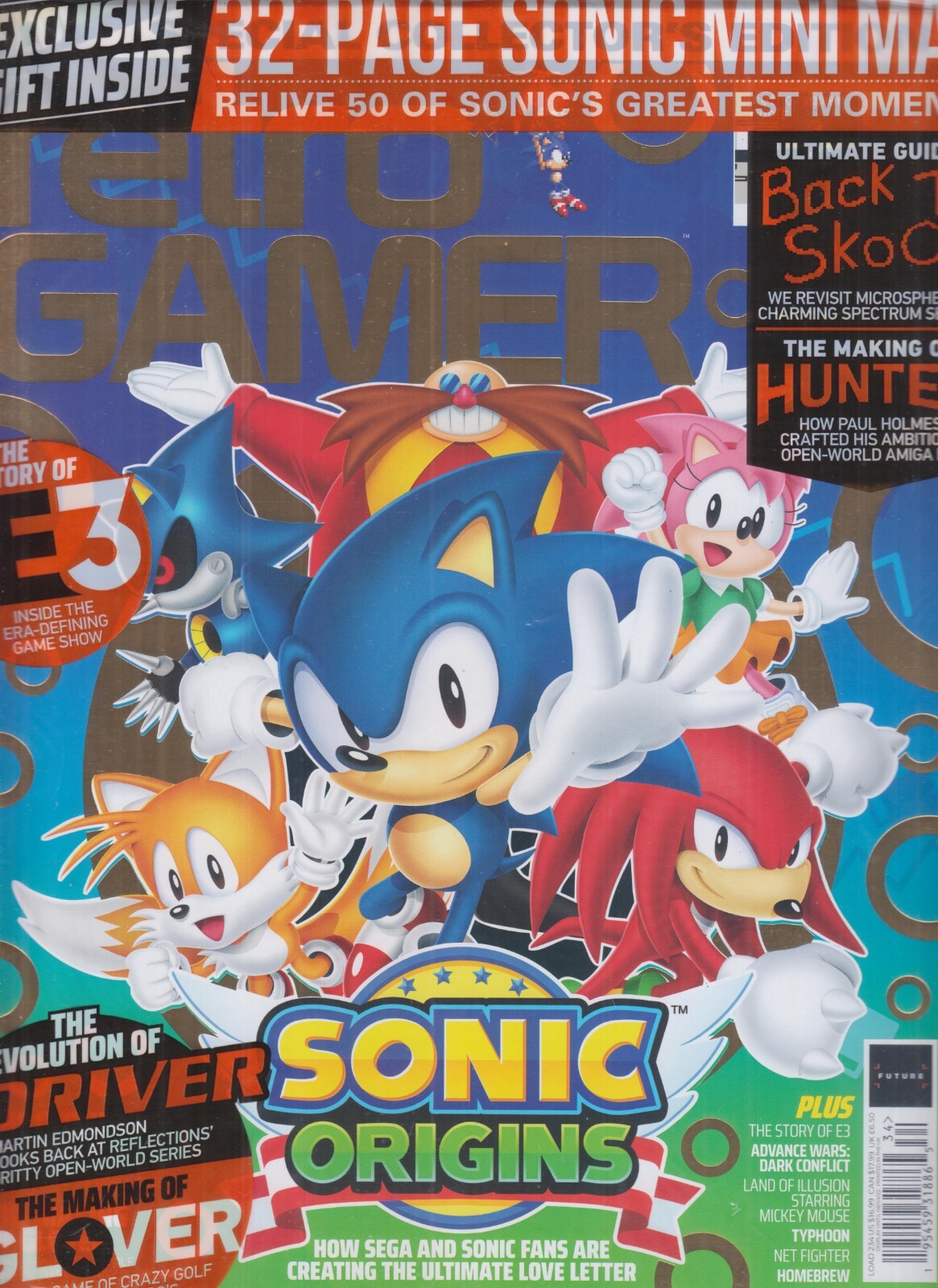 SONIC THE HEDGEHOG ORIGINS RETRO GAMER MAGAZINE ISSUE #234