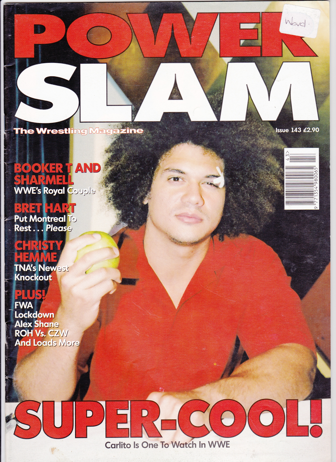 Power Slam Magazine Wrestling Issue 143 June 2006 Carlito Bret Hart WWE 00s