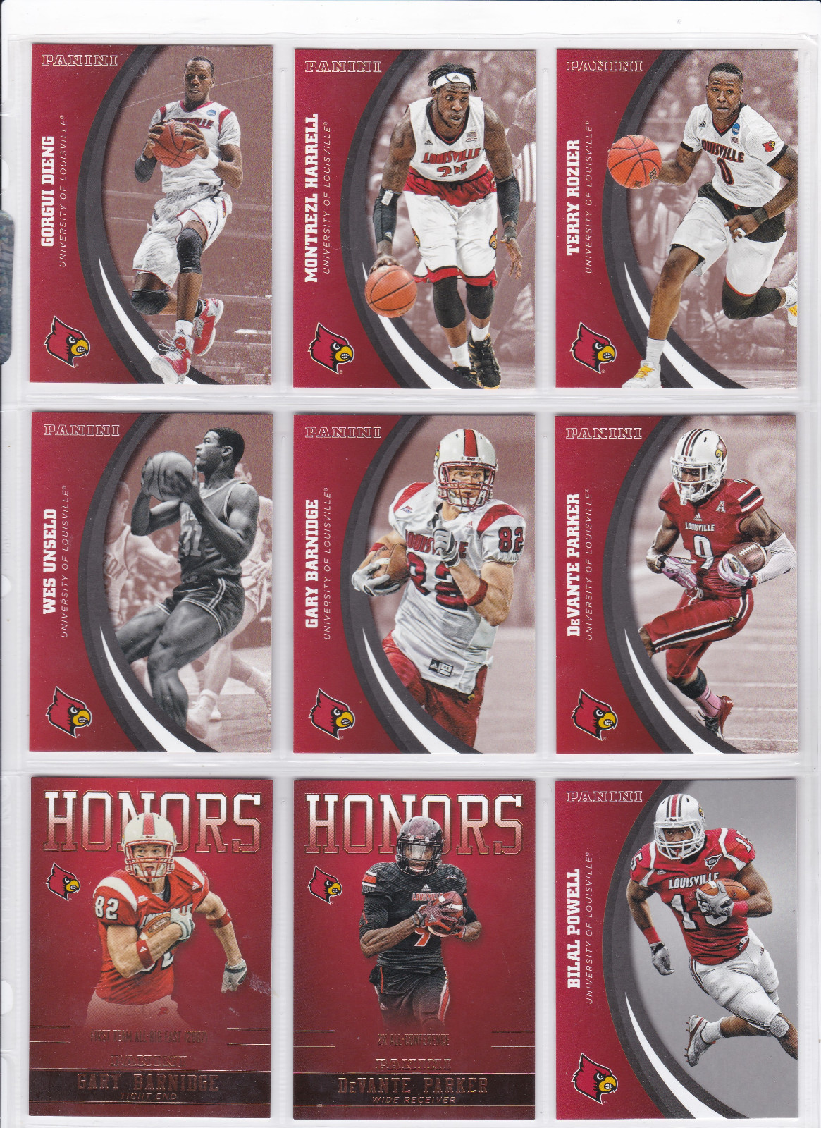 2016 PANINI UNIVERSITY OF LOUISVILLE COLLEGIATE CARDS ** $.99 SHIPPING