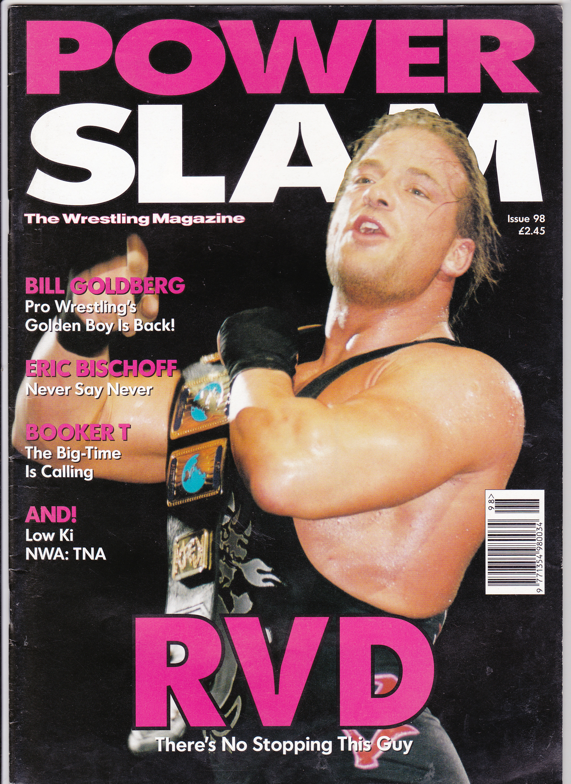 Power Slam Magazine Wrestling Issue 98 September 2002 Rob Van Dam WWF 00s