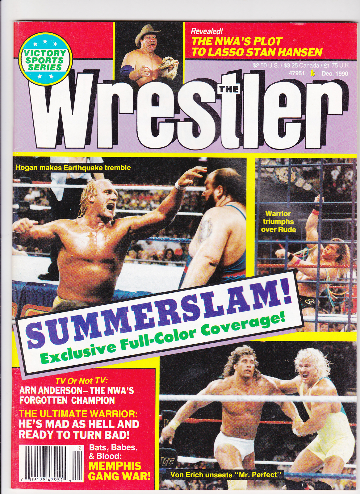 The Wrestler Magazine December 1990 WWF Summerslam Hulk Hogan Warrior 90s