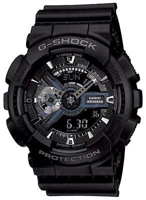 G-shock GA1101BCR G-Shock  Black Stainless Steel Bezel 145-215mm