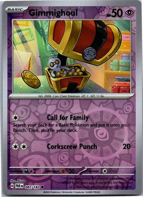 Gimmighoul - - SV04: Paradox Rift 087/182 - Common - Reverse Holo