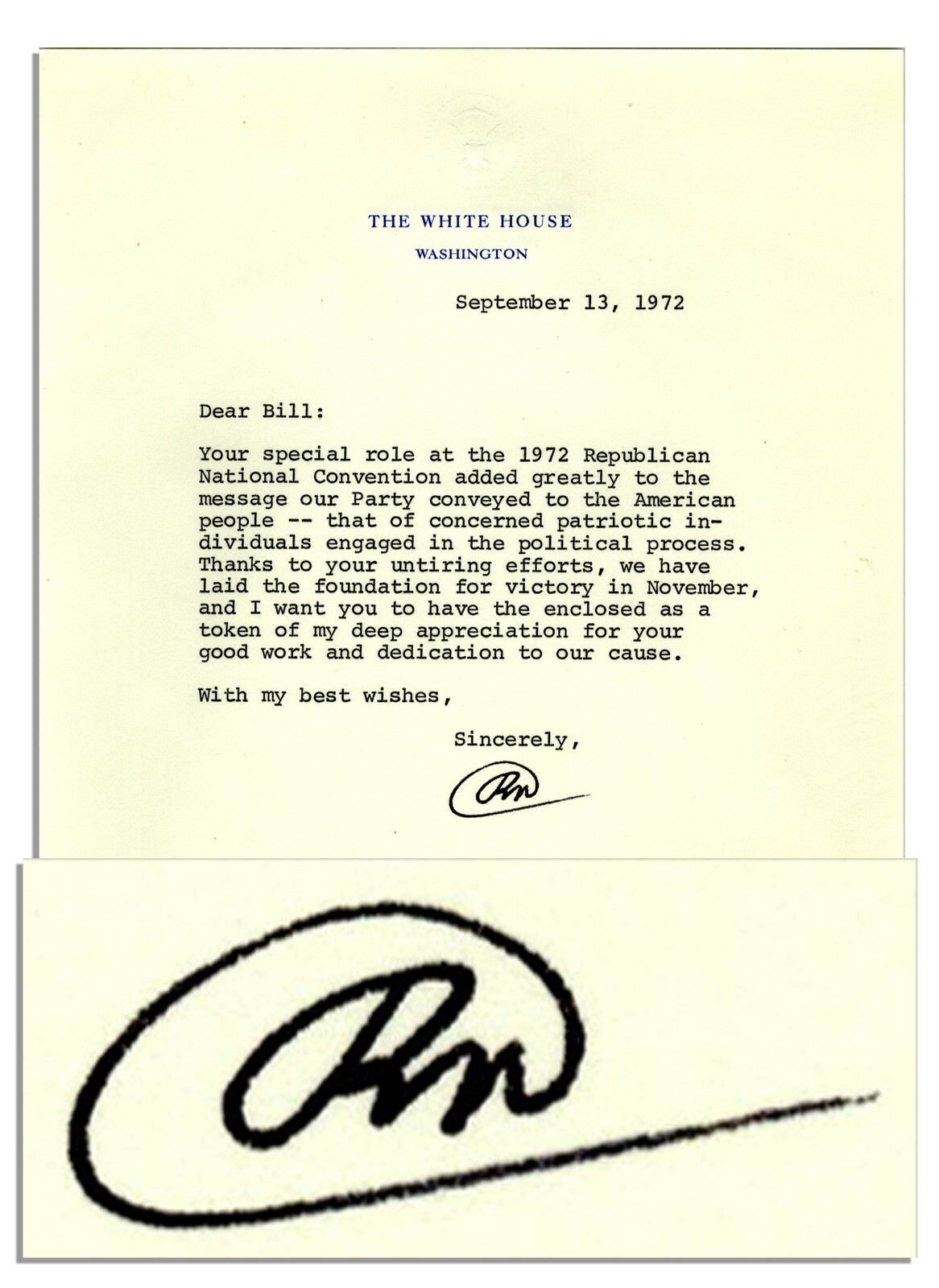 (未使用･未開封品)Letter to the President [DVD] RICHARD NIXON signed letter 1956 Office of the VP letterhead
