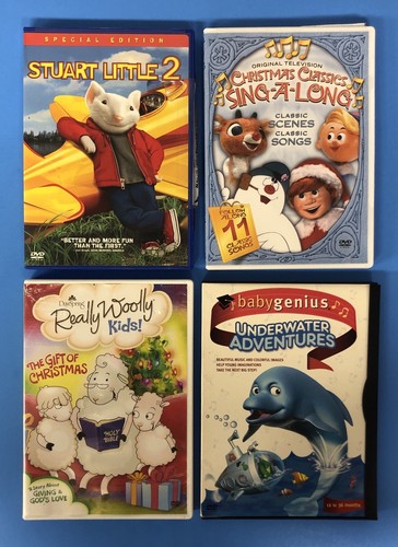 Children's DVDs Lot of 4 Baby Genius, Sing-A-Long, Stuart