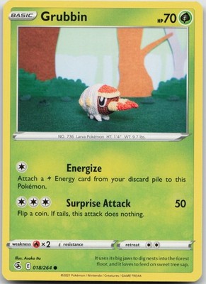Grubbin 018/264 NM SWSH08 SWSH08: Fusion Strike