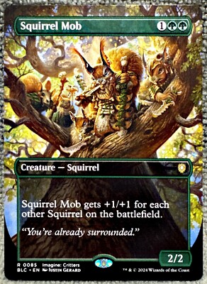 Squirrel Mob (Borderless Critters) -85 - BLC - Bloomburrow Magic The Gathering