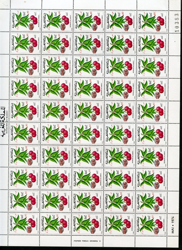 Lot D579 Maroc N°789 Feuille ComplèTe