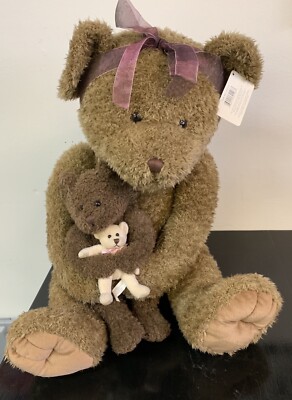 NWT JUMBO ANIMAL JUNCTION RUSS MAMA BEAR BABY & TEDDY BEAR BROWN PLUSH STUFFED