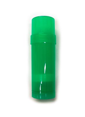 6 ct. Empty Clear Plastic Deodorant Containers - 2.5 Oz Cylinders (GREEN)