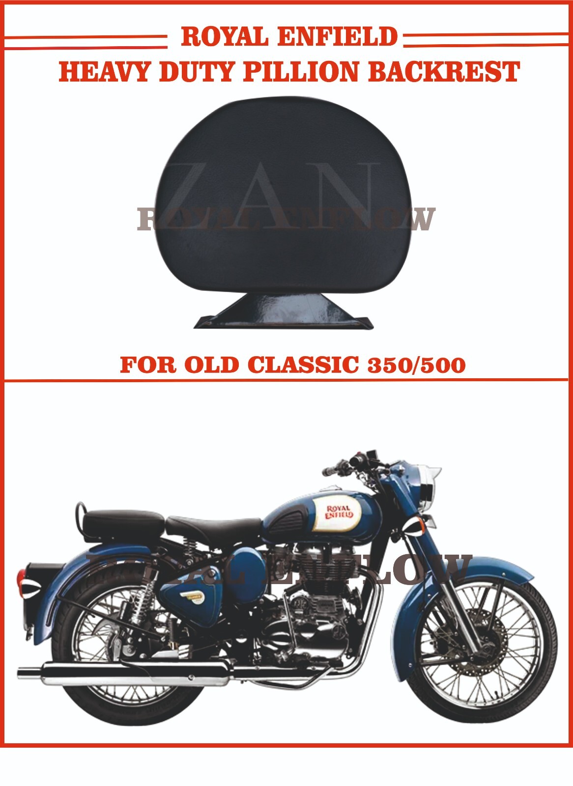 royal enfield classic 350 pillion backrest