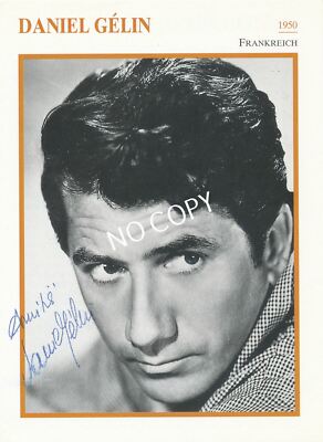 100% Original Autograph Card Signed by Daniel Gelin E1.65
