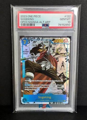 2023 One Piece English OP03 #122 Sogeking Manga Alt Art PSA