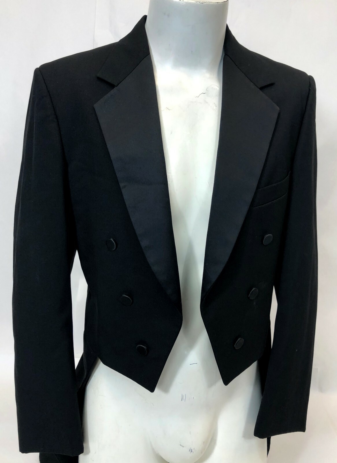 Vintage Lord West Sam Meyers Black Full Tuxedo Tux Tails Tail Suit Jacket 38L