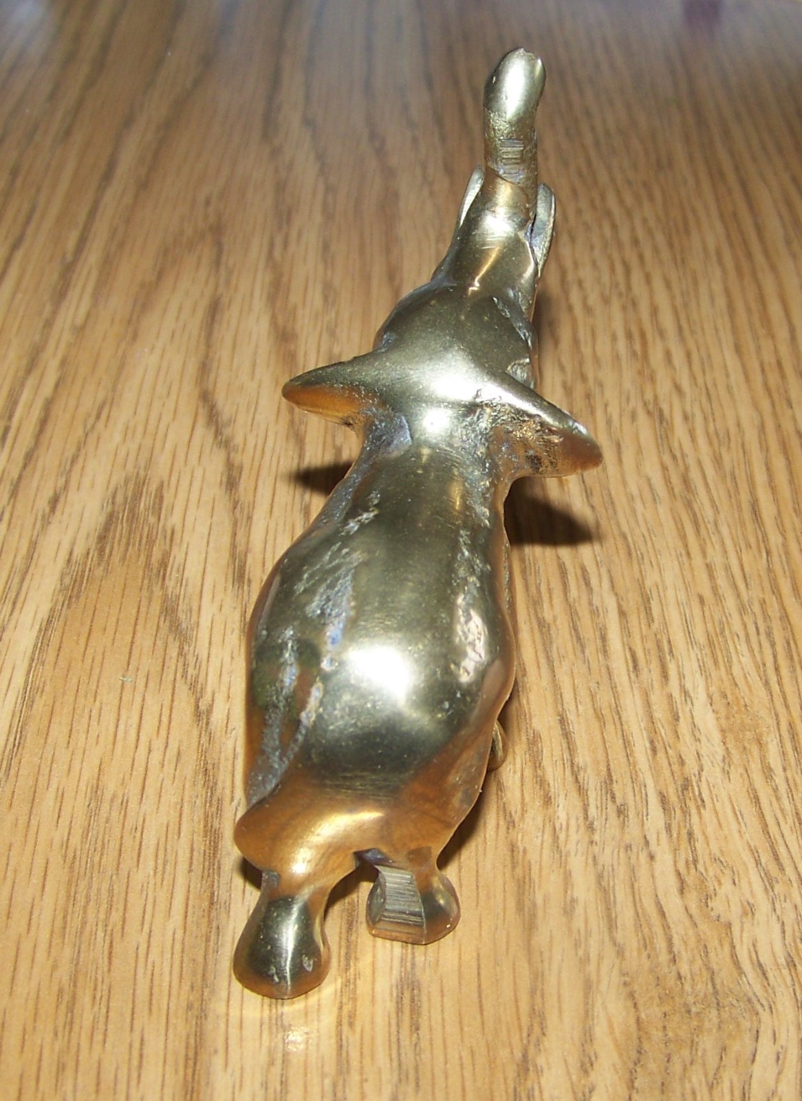 VINTAGE SOLID BRASS ELEPHANT
