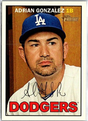 2016 Topps Heritage #38 Adrian Gonzalez Los Angeles Dodgers Baseball Card