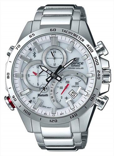 Pre-owned Casio Edifice Eqb-501xd-1ajf Time Traveler Bluetooth Solar Watch Eqb-501xd-1a