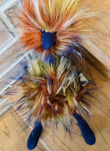 JELLY CAT  SPICED POM POM BIRD 13" PURPLE, BROWN, ORANGE PLUSH NWT Fluffy Silly