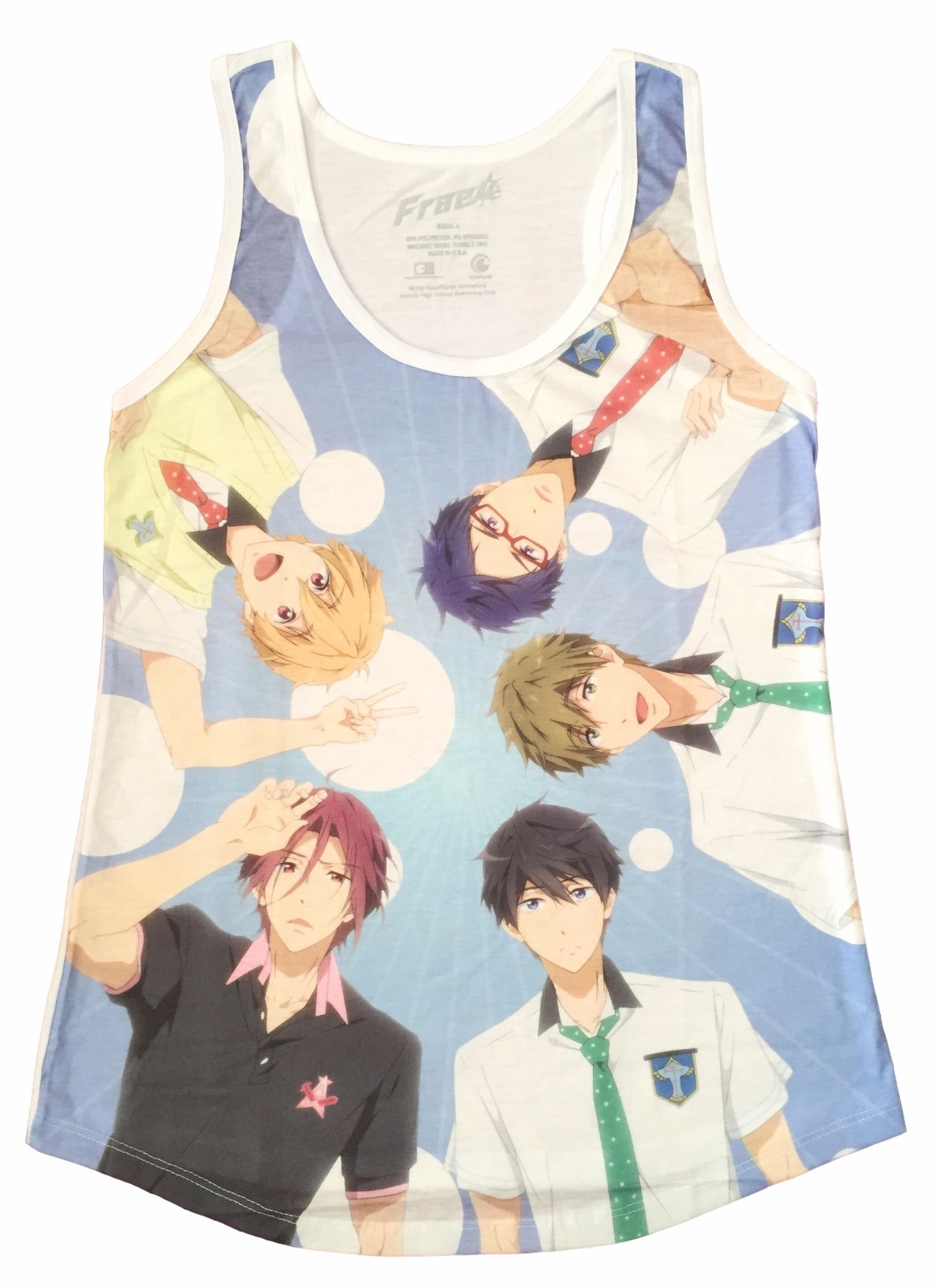 ** Легальная ** Бесплатная футболка на бретелях от Iwatobi Swim Club Group Haruka Authentic #83191