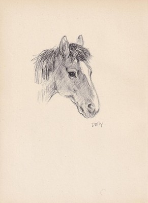 1946 HORSE Print - Lucy Dawson - Art - Vintage Horse Gift - 7 x 9.5 Inches