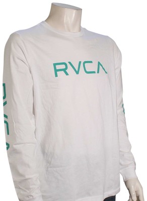 Футболка RVCA Big RVCA LS — белый/бирюзовый — новинка