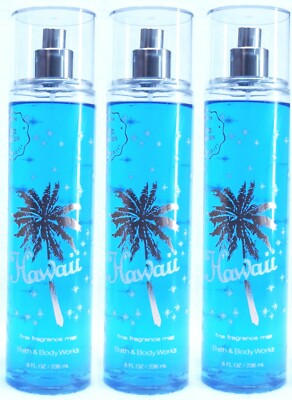 3 Bath & Body Works HAWAII Fine Fragrance Body Mist Spray
