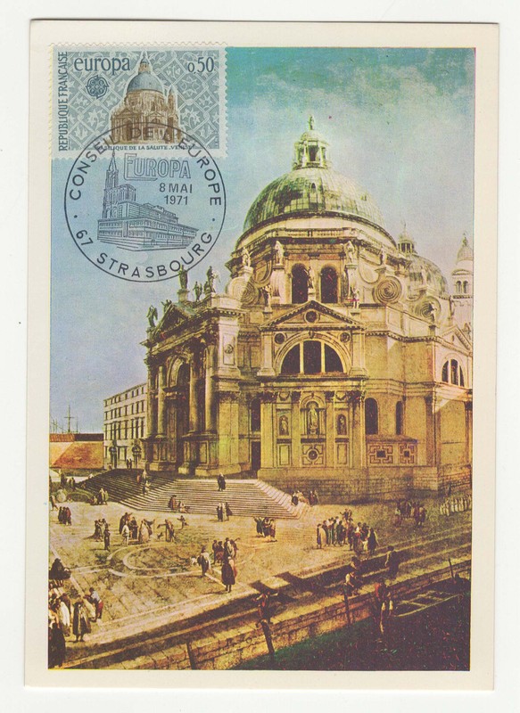 Europa 1er Jour Fdc 1971 France Carte Maximum /T2682
