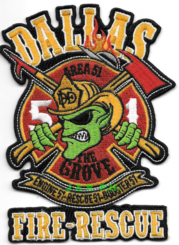 Dallas  Station-51 "Area 51 - Grove", Texas   (3.5" x 5" size) fire patch