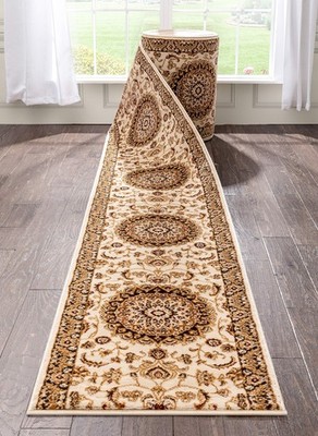 Well Woven Custom Size RunnerChoose Your LengthDelos IvoryTrad...