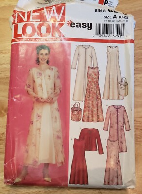 New Look Sewing Pattern 6270 Easy Sleeveless Dress Jacket Sizes 10 - 22