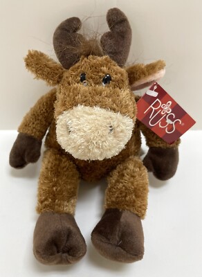 NWT Russ Berrie  Twinkle  the Brown Reindeer Moose Plush Toy