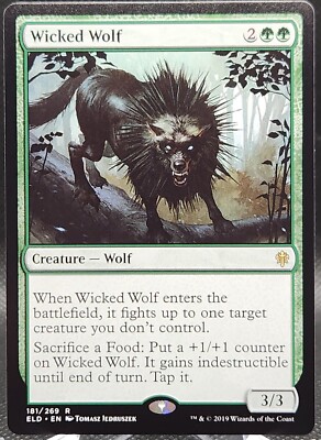 Wicked Wolf #181 MTG: Throne of Eldraine Regular Rare