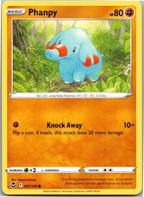 Phanpy - SWSH12: Silver Tempest 091/195 - Common - Regular
