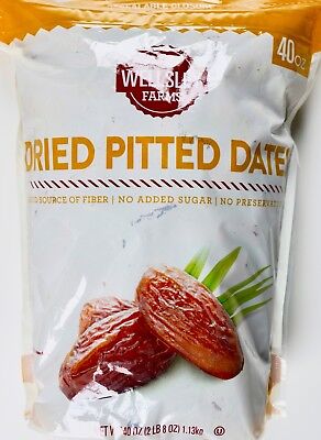 Wellsley Farms Dried Pitted Dates Sun-Dried Premium Fruit, 40 Ounces