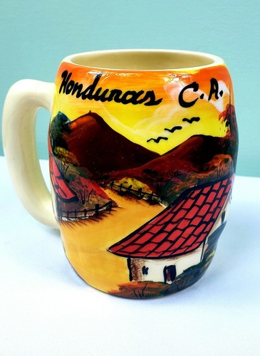 Handmade Painted Henduras CA Coffee Drinking Mug Container 