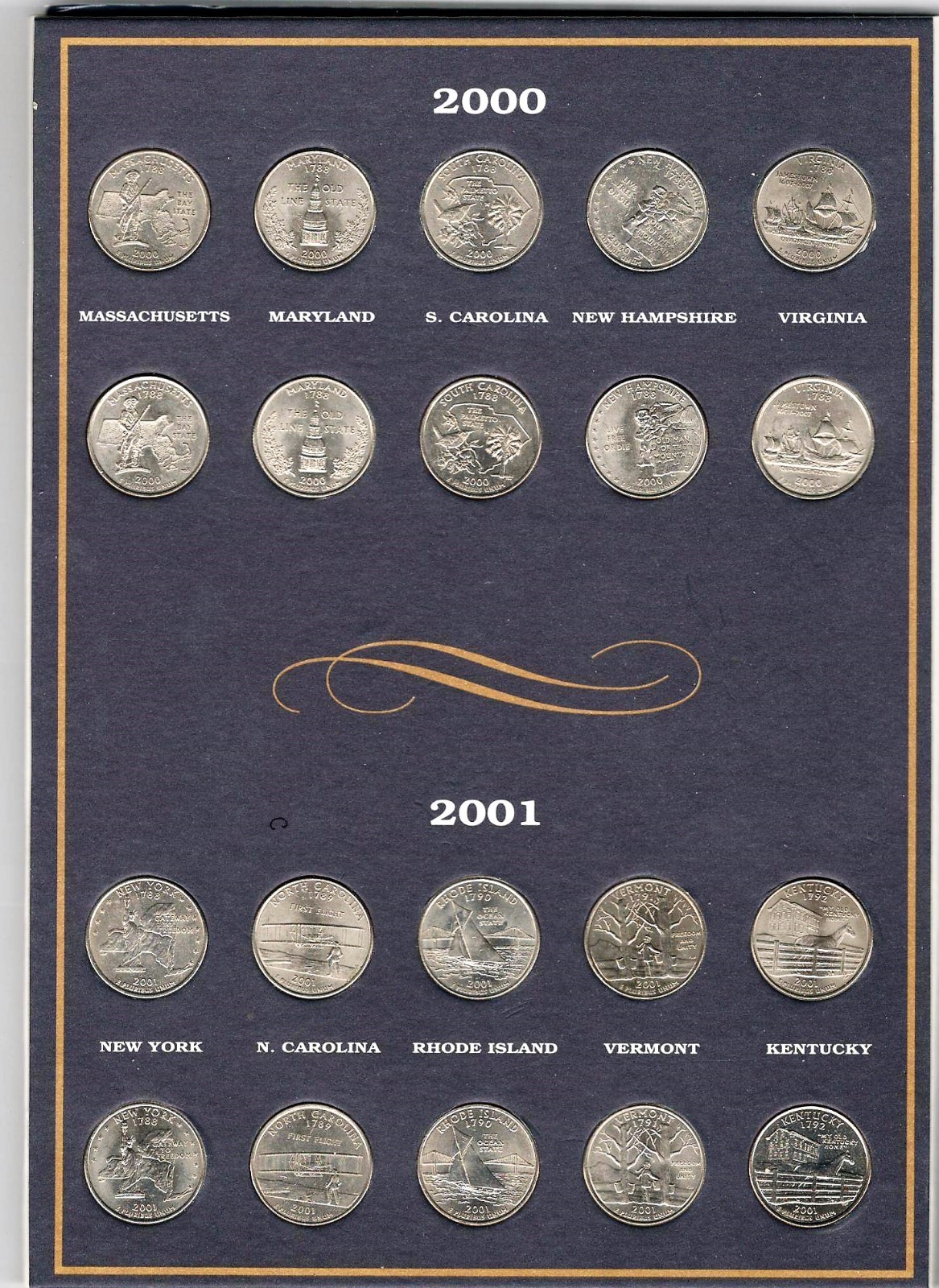 1999-2003 STATEHOOD QUARTERS  Collection Folder
