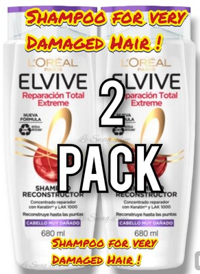 Shampoo for very damaged hair with Keratina L'Oreal reparacion extrema shampoo