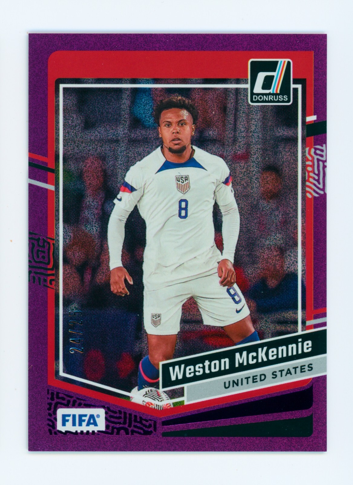 2023-24 Weston McKennie Panini Donruss FIFA Purple USMNT Soccer Card 24/25