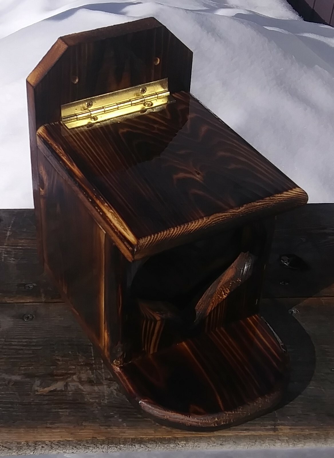 Pop Up heart, square, tree or fence mount squirrel feeder, cedar wood, TBNUP #1B