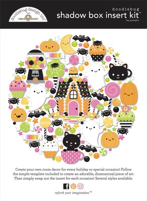 Doodlebug Design Shadow Box Insert Kit -Hey Pumpkin