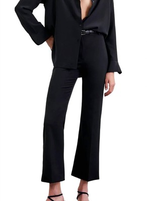 Pre-owned Nili Lotan Cropped Corette Pant In Black