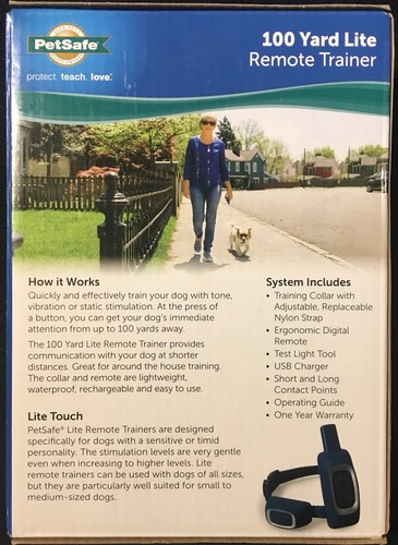 New Petsafe 100 Yard Lite Remote Trainer For Small-Mid Size Dogs *FACTORY SEALED