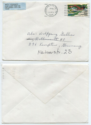 55034 - USA - Beleg - Oklahoma City OK 29.11.1983 nach Kempten