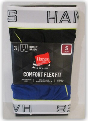 Men's BOXER BRIEFS Comfort Flex Fit LIGHTWEIGHT MESH 3pr Pouch HANES PREMIUM