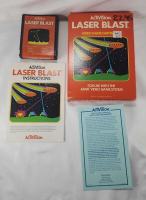 Laser Blast Atari 2600 1981 AG-008 Complete in Box Manual Inserts Tested Works
