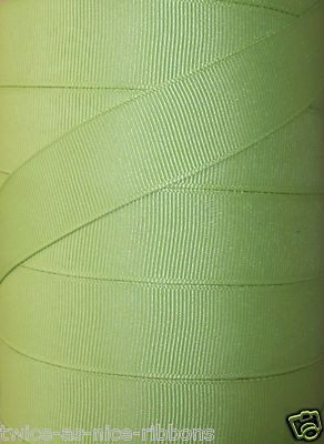 5 YDS GREEN 3/8'' 5/8'' 7/8'' 1.5'' SOLID OFFRAY GROSGRAIN RIBBON U PICK COLOR/SZ 