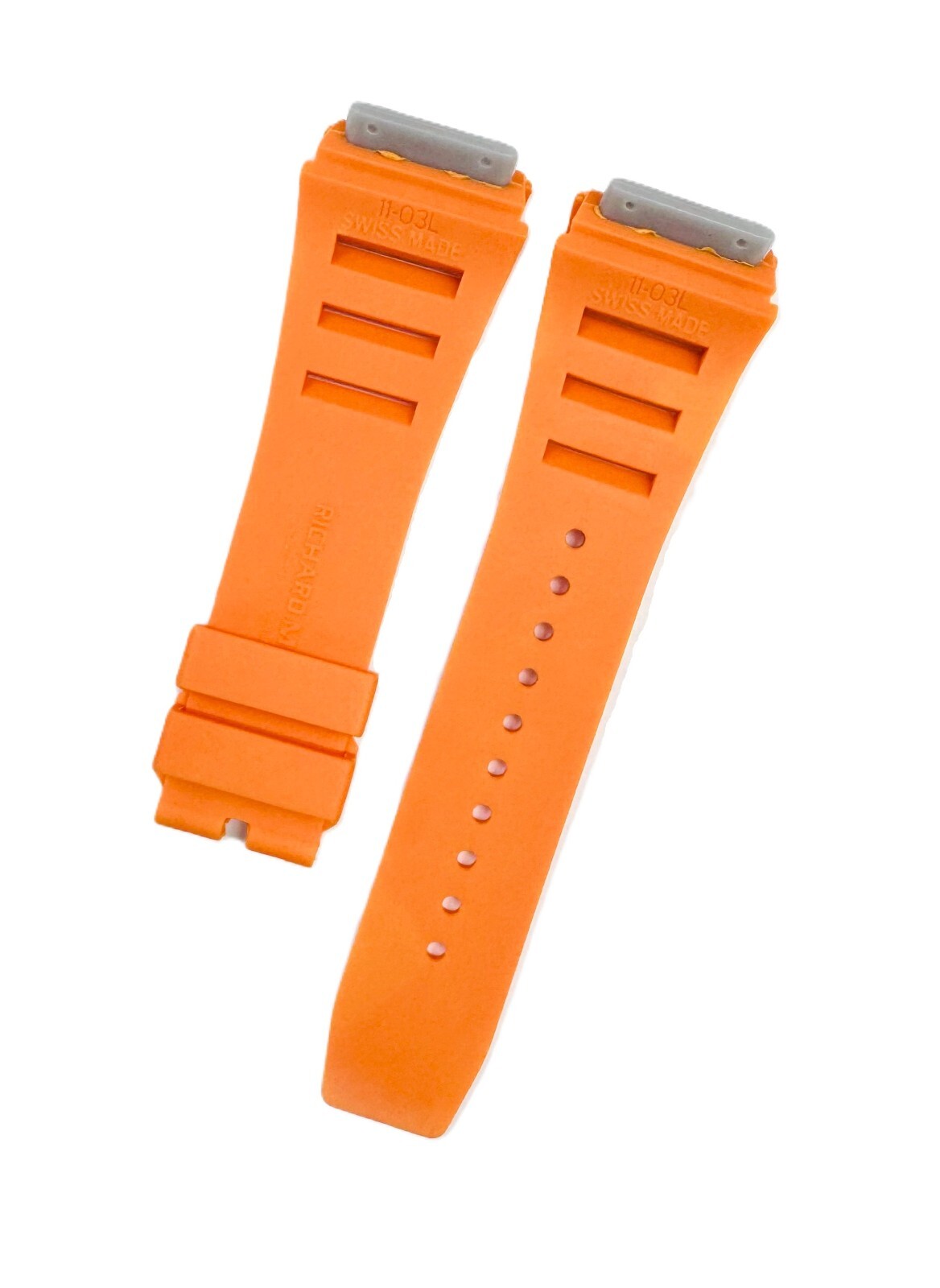 20mm Orange Color Rubber Watch Band for Richard Mille 11-03L