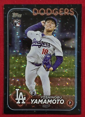 2024 Topps Series 2 YOSHINOBU YAMAMOTO RC #553 Super Box Black Foil Parallel