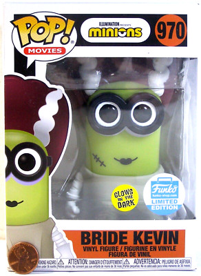 Funko Pop! Vinyl Bobble-Head Movies Minions #970 ''Bride Kevin'' Glows in Dark T5D